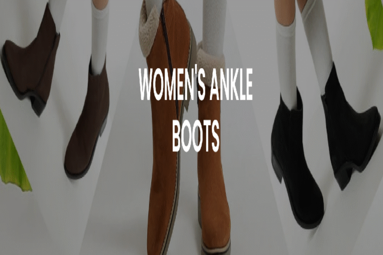 Black leather ankle boots